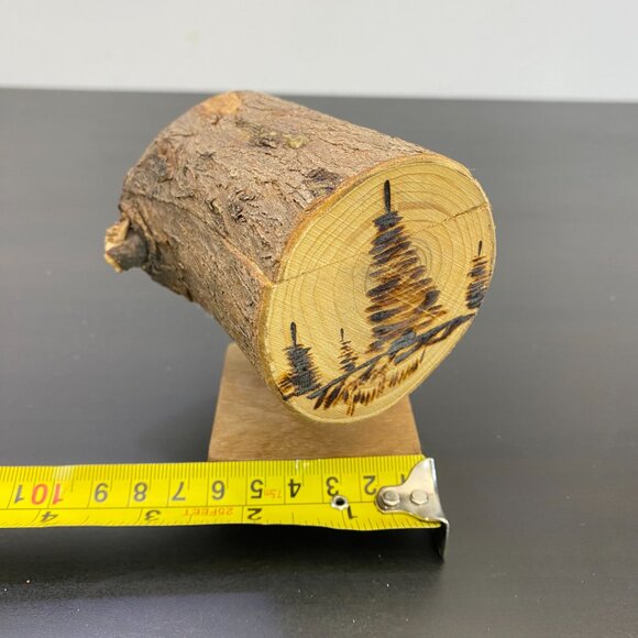 Handmade Table Top Jewelry Box, Ring Keepsake, Wood Burning Art, Cabin Decor. - Picture 8 of 10